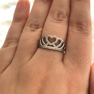 Pandora Crown Heart Ring